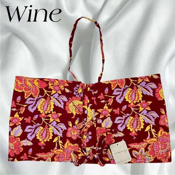 *Not New* Free People Summer Of Love Bandeau in Wine and Natural - Picture 4 of 15